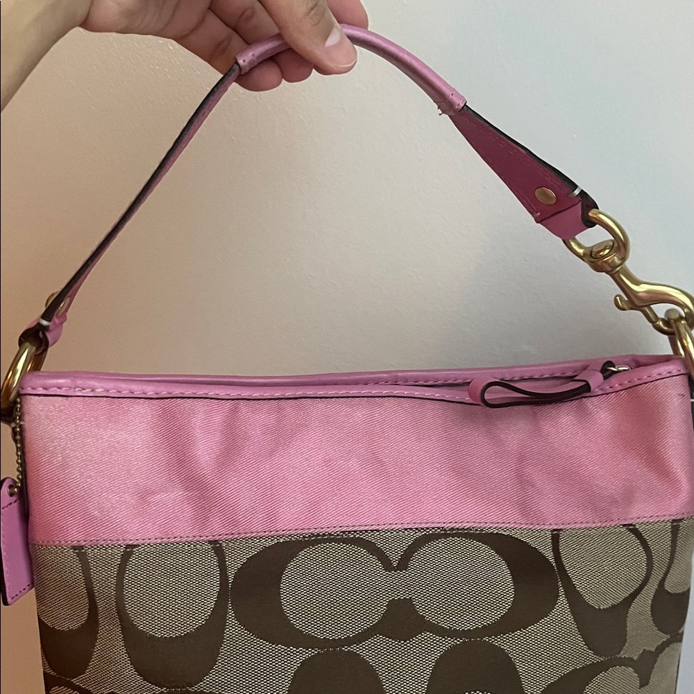 Coach Signature Brown With Pink Bag - Picture 6 of 13
